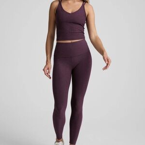 Beyond Yoga Eggplant Purple Heather Leggings XL